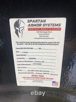 SpartanT Armor Systems OmegaT Body Armor Level III 10x12 AR500 Metal Plate