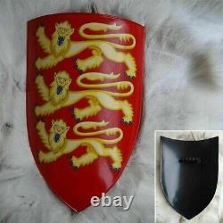 Steel Warrior Shield Three Lion Edward First Medieval 28'' Se105 Halloween gift