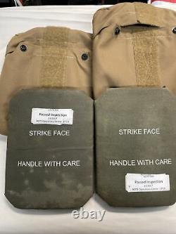 Strike face 7.62mm apm2 protection ballistic plates 6x8 side body armor lot of 2