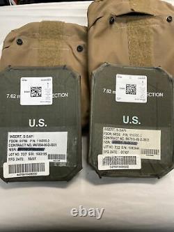 Strike face 7.62mm apm2 protection ballistic plates 6x8 side body armor lot of 2