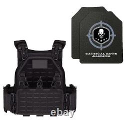 T3 Plate Carrier with Level III+ Lightweight Steel Plates & Trauma Pads