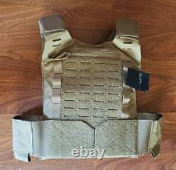 TAP GAMMA Level III 3 USED PLATES and Low Vis Plate Carrier lightweight coyote
