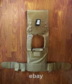 TAP GAMMA Level III 3 USED PLATES and Low Vis Plate Carrier lightweight coyote