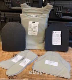 TLC / Eagle Industries Body Armor Kit, Ceramic/Composite Lvl III+, 10x12in/M