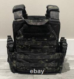 Tactical Bulletproof Vest with Level III AR500 Curved Steel Plates & Trauma Pads