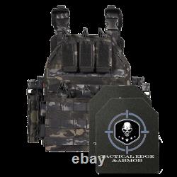 Tactical Bulletproof Vest with Level III AR500 Plates, Side Plates & Trauma Pads