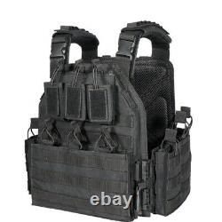 Tactical Bulletproof Vest with Level III AR500 Plates, Side Plates & Trauma Pads