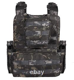 Tactical Bulletproof Vest with Level III AR500 Plates, Side Plates & Trauma Pads