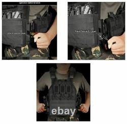 Tactical Bulletproof Vest with Level III AR500 Plates, Side Plates & Trauma Pads