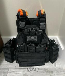 Tactical Bulletproof Vest with Level III AR500 Plates, Side Plates & Trauma Pads