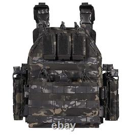 Tactical Bulletproof Vest with Level III+ Lightweight Curved Polyethylene Plates