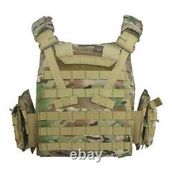 Tactical Gear 2 Pc Level III+ Ceramic Body Armor Plates Molle Vest Set-up Camo