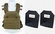 Tactical Plate Carrier Vest Coyote Brown With Level Iii Ar500 Body Armor