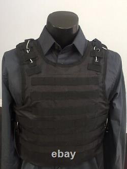 Tactical Plate Carrier Vest FREE Made With Kevlar Plates 3a Inserts Fits Ar500