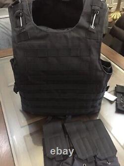 Tactical Plate Carrier Vest FREE Made With Kevlar Plates 3a Inserts Fits Ar500