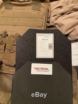 Tactical Scorpion Gear 11 x 14 Level III+ Spall Coated Body Armor Coyote