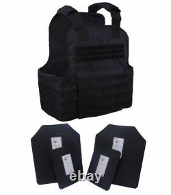 Tactical Scorpion Gear 4 Pc Level III AR500 Body Armor Plates Molle Vest Set-up