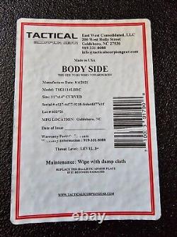 Tactical Scorpion Level III+ Body Armor Pair 11x14 Curved