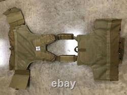 Tactical Vest COYOTE FDE Tan Plate Carrier With 2 10x12 Curved W Sides, Soft Armor