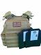 Tactical Vest Coyote Tan Plate Carrier With 2 8x10 Curved Plates In Stock