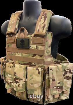 Tactical Vest Plate carrier- Black Multicam Coyote OD FDE Armor Plates Available