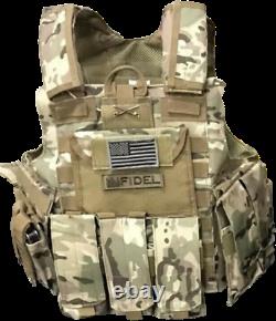 Tactical Vest Plate carrier- Black Multicam Coyote OD FDE Armor Plates Available