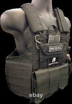 Tactical Vest Plate carrier- Black Multicam Coyote OD FDE Armor Plates Available