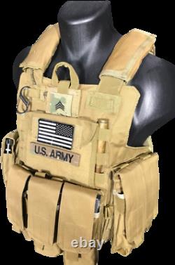 Tactical Vest Plate carrier- Black Multicam Coyote OD FDE Armor Plates Available