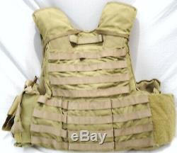 Tactical Vest With 2 Ballistic Armor Plates 7.62 Size X-Large Level III