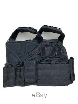 Tactical Vest With Curved Level 3 Bulletproof Plates