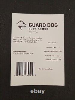 Two Guard Dog Tactical Level IV 10X12 Ceramic Plates 5.7 Lbs/Per Black