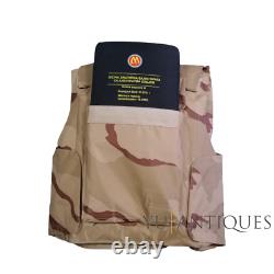 US Tricolor Desert Pattern Body Armor Vest IIIA Soft & 2 MD Plates III Level