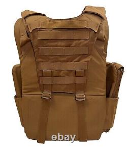 USMC GEN III 3 Plate Carrier SMALL Marine Corps Inner Vest withArmor Coyote Brown