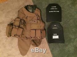 USMC Plate Carrier Interceptor Body Armor (IBA) SAPI Plates & Armor III / IIIA