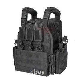 Urban Assault Black Storm Tactical Vest Plate Carrier Level III+ Ceramic Armor