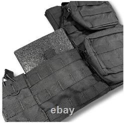 Urban Assault Black Storm Tactical Vest Plate Carrier Level III+ Ceramic Armor