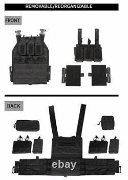 Urban Assault Black Storm Tactical Vest Plate Carrier Level III+ Ceramic Armor