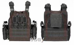 Urban Assault Black Storm Tactical Vest Plate Carrier W Level III+ Ceramic Armor