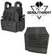 Urban Assault Black Storm Tactical Vest Plate Carrier With Level Iii Armor Plates