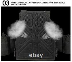 Urban Assault Black Storm Tactical Vest Plate Carrier With Level III Armor Plates