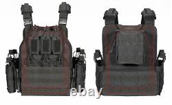 Urban Assault Black Storm Tactical Vest Plate Carrier With Level III Armor Plates