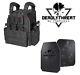 Urban Assault Black Storm Vest Plate Carrier With Level Iii+ Armor Plates