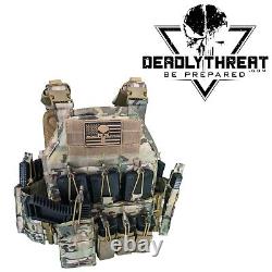 Urban Assault Camo 7 Tactical Vest Plate Carrier With Level III Armor Plates