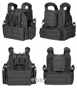 Urban Assault Camo 7 Tactical Vest Plate Carrier With Level III Armor Plates