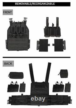 Urban Assault Camo 7 Tactical Vest Plate Carrier With Level III Armor Plates