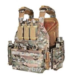 Urban Assault Camo 7 Vest Plate Carrier With Level III+ Armor Plates