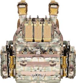 Urban Assault Camo 7 Vest Plate Carrier With Level III+ Armor Plates