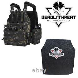 Urban Assault Ghost Camo Tactical Vest Plate Carrier WithLevel III L3 Armor Plates