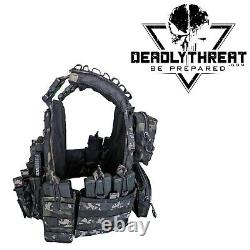 Urban Assault Ghost Camo Tactical Vest Plate Carrier WithLevel III L3 Armor Plates