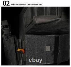 Urban Assault Ghost Camo Tactical Vest Plate Carrier WithLevel III L3 Armor Plates